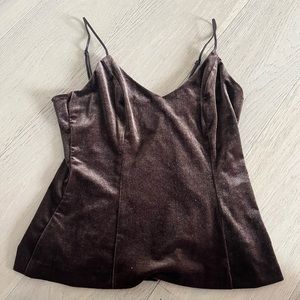 Velvet brown top